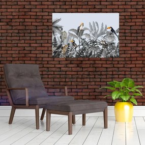 Kép - Illusztrált dzsungel (90x60 cm)