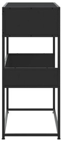 fekete szerelt fa tálalóasztal 90x35x80 cm