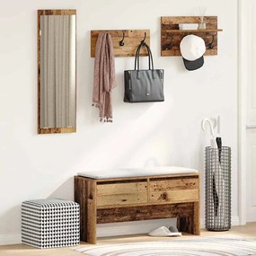 Előszoba bútorkészlet fiókkal Régi fa 90 x 31 x 46.5 cm Faanyag