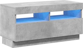 vidaXL betonszürke TV-szekrény LED-lámpákkal 80 x 35 x 40 cm