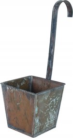 Amos Függő kaspó erkélyre, korlátra 10 x 11,5 x 11,5cm réz-antik