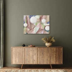 Kép - 3D absztrakció pasztell színekben (üvegen) (70x50 cm)
