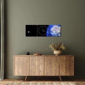 A Hold és a Föld képe (órával) (90x30 cm)