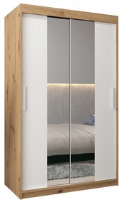 Ruhásszekrény 120 cm Toki 1 (artisan tölgy + matt fehér). 1064895