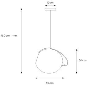 Lucide 25405/30/65 - Csillár zsinóron JAZZLYNN 1xE27/60W/230V á. 30 cm
