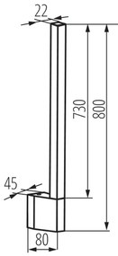 Kanlux 38892 - YALTE LED kültéri fali lámpa 10W 230V 4000K IP54 fekete
