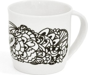 Fehér-fekete bögre 260 ml Pura Vida – Bonami