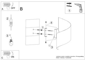 Sollux SL.1309 - Fali lámpa TALASSA 1xG9/8W/230V fekete