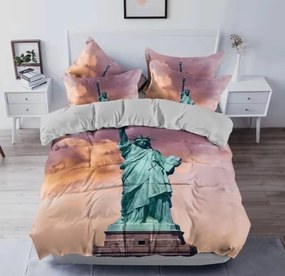Szabadság szobor fotó ágynemű 140x200 cm 3 szett csomag Ágynemű mérete: 140x200 cm, A csomag tartalma: 3 Készletcsomagolás
