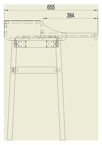 Carteret íróasztal kihúzható asztallappal, szélesség 115 cm - Woodman