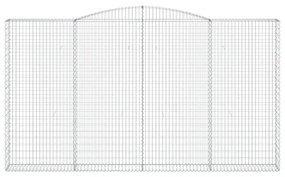 íves horganyzott vas gabion kosár 400x30x220/240 cm
