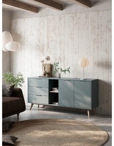 Szürkészöld komód 165x80x40 cm Pisco – Marckeric