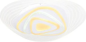 Globo 48546SH Mennyezeti lámpa fehér és átlátszó akril búra, Google Assistant+Alexa, memória, éjszakai fény, színhőmérséklet és , fényerő-szabályzás, Ø:500, H:65, LED 40W 230V, 300-3300lm, színhőmérsékletváltós 3000-6500K