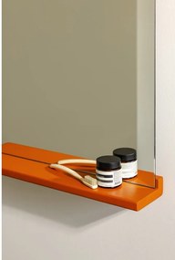 Fali tükör polccal tömörfa kerettel 50x75 cm Lun – noo.ma