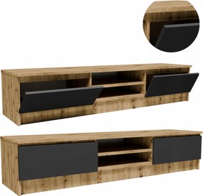 Rtv szekrény 2D1P160AG artisan-grafit szürke 160cm Tv asztal komód