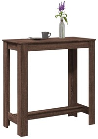barna tölgy színű szerelt fa bárasztal 102 x 50 x 103,5 cm