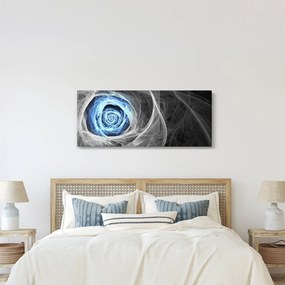 Kép - Absztrakt rózsa kék (120x50 cm)