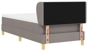 Boxspring Ágy Mattal Szürke, 90x200 cm, Szövet