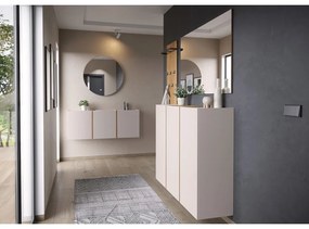 Krémszínű előszoba bútor 138x200x37 cm Libbiano – Germania