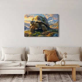 Kép - Teknős és hegyvidéki táj (90x60 cm)