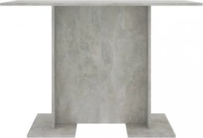 betonszürke szerelt fa étkezőasztal 110 x 60 x 75 cm