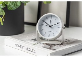 Karlsson 5989WH design ébresztőóra fehér, átmérő 12 cm