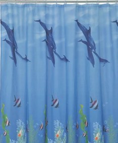 Zuhanyfüggöny - DOLPHIN - Impregnált textil - 180 x 200 cm