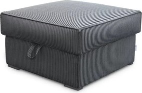 AKCIÓ Szürke SMART COSARO tárolós puff 65x65 cm II. minőség