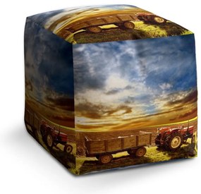Cube zsámoly traktor pótkocsival, színes