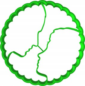 Forma Lyukasztó Sütemény- és Mézeskalácsvágó Valentin Nap Pár 8cm