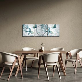 Kép - kék csokornyakkendő (órával) (90x30 cm)