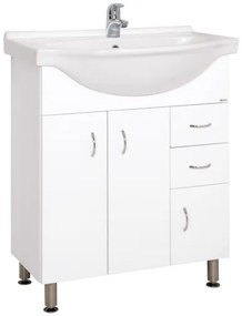 Keramia Pro fürdőszobaszekrény mosdóval 70,5x50,5 cm fehér PRO70DV