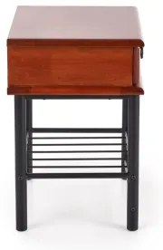 Éjjeliszekrény FIONA 55x48 cm barna/fekete