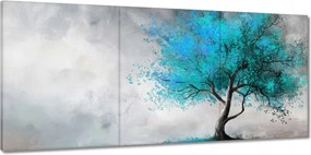 Vászonkép 150x70 Kék fa Modern Art