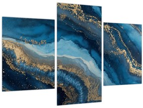 Kép - Kék márvány absztrakció (90x60 cm)