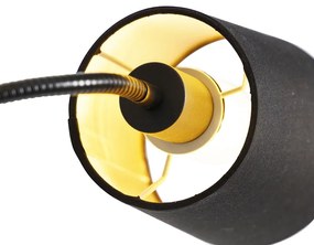 Klasszikus állólámpa fekete arannyal és olvasólámpával - Retro