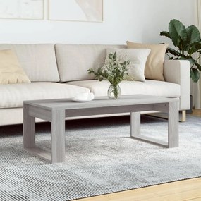 Szürke sonoma szerelt fa dohányzóasztal 102x50x35 cm