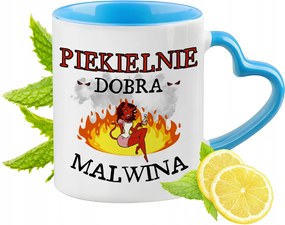 Malvina Kék Bögre Szív Alakú Füllel Kávé Ajándék