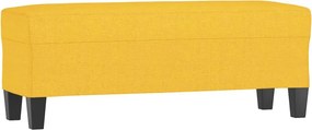 vidaXL világossárga szövet pad 100 x 35 x 41 cm