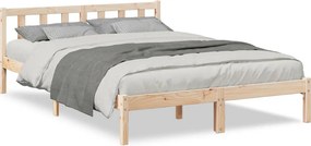 vidaXL tömör fenyőfa extra hosszú ágykeret matrac nélkül 140 x 220 cm
