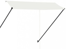 feltekerhető krémszínű napellenző LED-del 300 x 150 cm