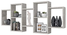 Fali polc TRIO 65x161 cm szürke