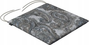 Károly székpárna 40x40 kék-zöld paisley krémszínű alapon