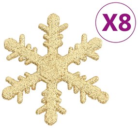 111 részes aranyszínű polisztirol karácsonyi gömb szett