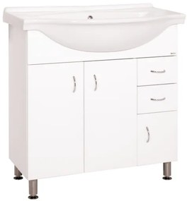 Keramia Pro fürdőszobaszekrény mosdóval 80x50 cm fehér PRO80DV