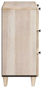 Széf 2 pcs Fehér 60 x 33 x 75 cm tömör mangófa