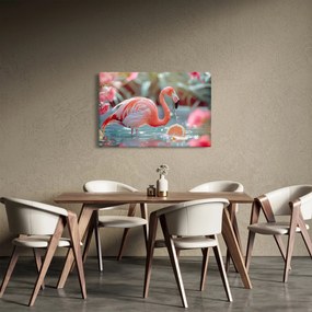 Kép - Flamingó a tóban (90x60 cm)