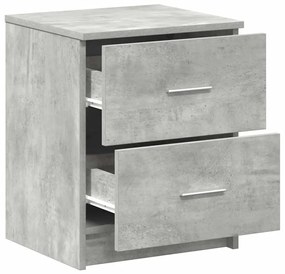 2 db betonszürke éjjeliszekrény 2 fiókkal 40x36x50 cm