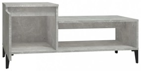 betonszürke szerelt fa dohányzóasztal 100 x 50 x 45 cm