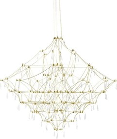 KING HOME MSE1501100128 CONSTELATION Modern Led Függesztett Lámpa Átlátszó, Arany LED IP20
